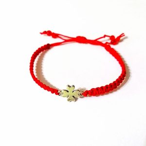 Bratara rosie cu trifoi pentru copii mari (6-12 ani)