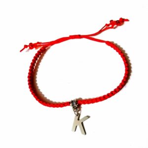 Bratara rosie impletita K inox