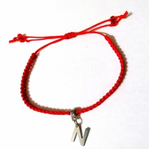 Bratara rosie impletita N inox