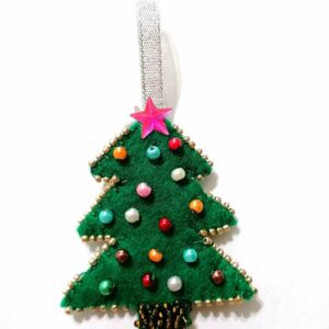 Ornament Craciun – bradut impodobit