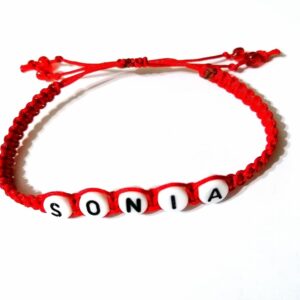 Bratara rosie impletita SONIA