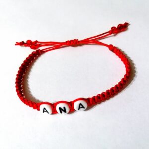 Bratara rosie impletita ANA