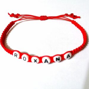 Bratara rosie impletita ROXANA