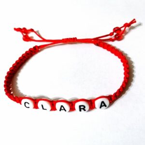 Bratara rosie impletita CLARA