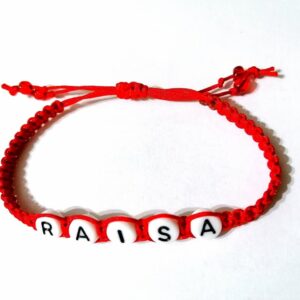 Bratara rosie impletita RAISA