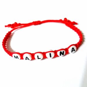 Bratara rosie impletita MALINA