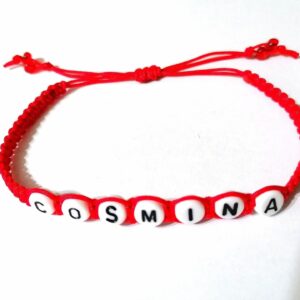 Bratara rosie impletita COSMINA