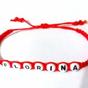 Bratara rosie impletita FLORINA
