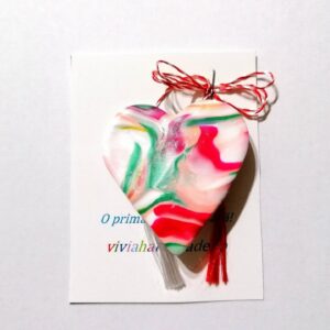Martisor inimioara in culori fanteziste