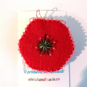 Martisor tip brosa floare de mac
