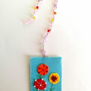 Semn de carte cu flori de toamnă