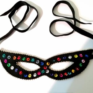 Mască de carnaval cu paiete multicolore