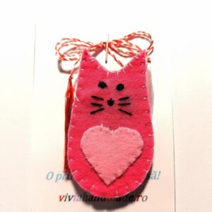 Mărțișor pisicuță roz