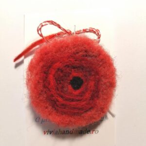 Mărțișor trandafir roșu