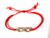 Bratara rosie impletita infinit cu strasuri